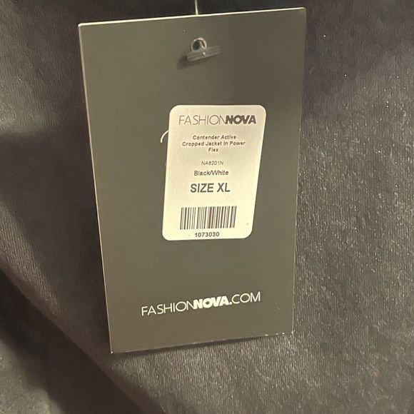 Fashion Nova Sport Active Full Zip Cropped Jacket - Picture 6 of 7